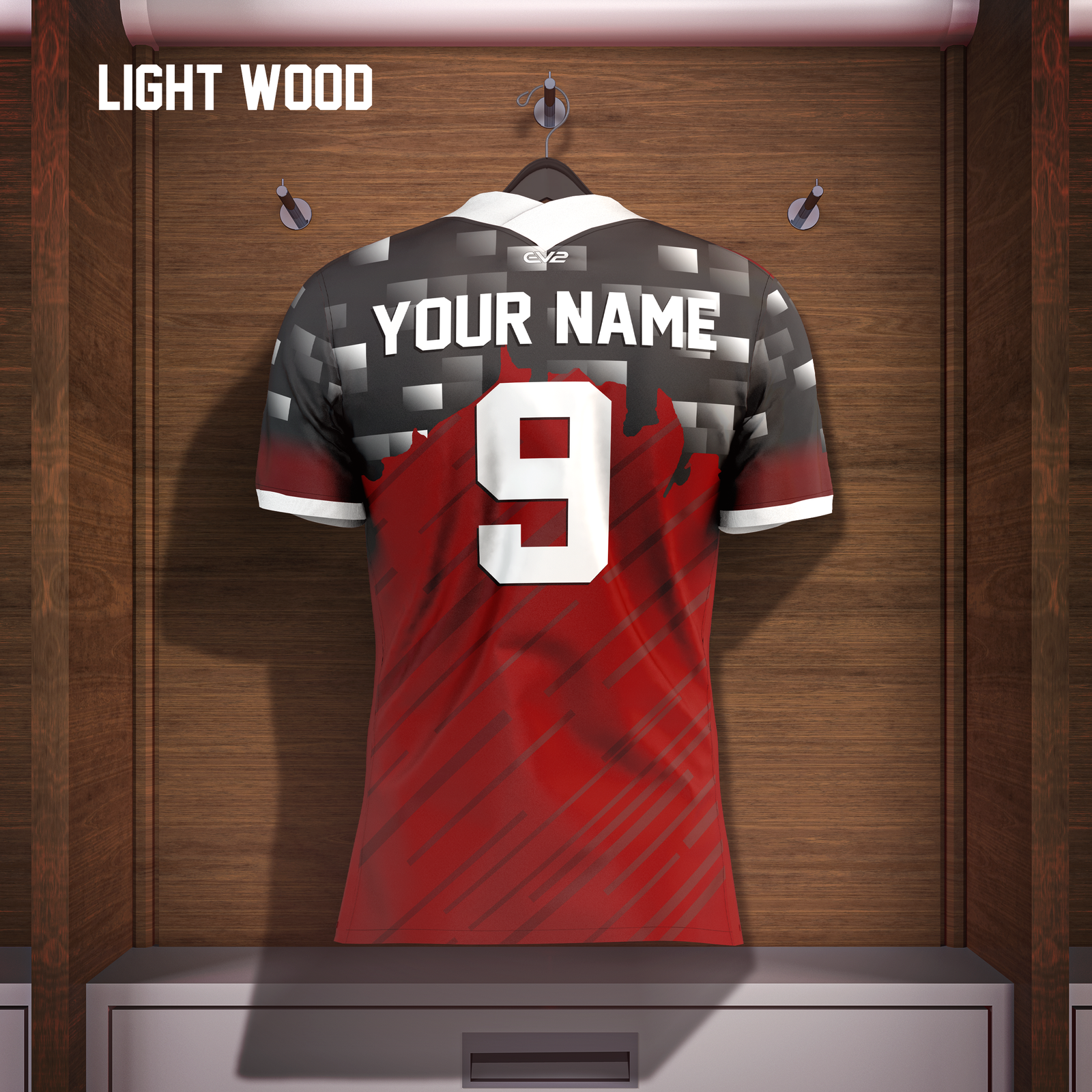 LIght Wood Your Name Shirt Display 1